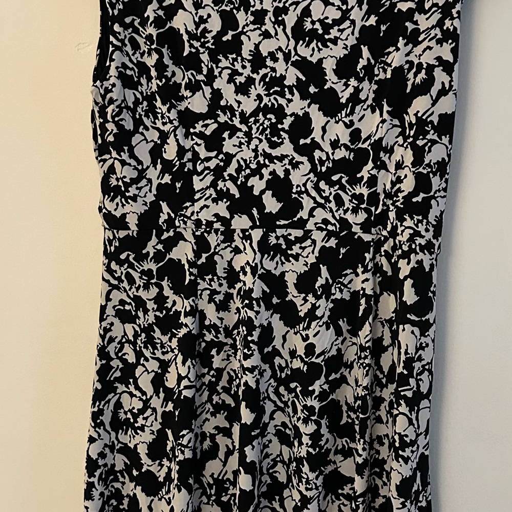 212 Collection Monochrome Floral A-Line Dress